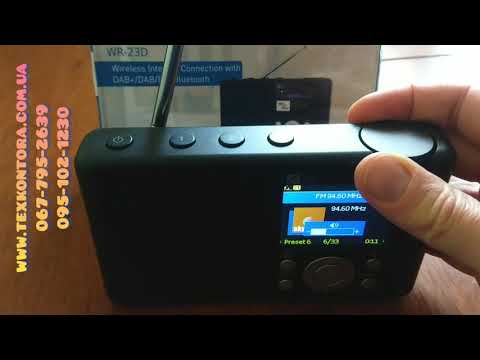 Видео: Интернет радио с WI-FI WR-23D DAB, FM, Bluetooth. WI-FI радио с аккумулятором