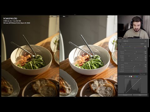 Видео: Цветокоррекция фуд-фотографии в Adobe Lightroom. Обработка.