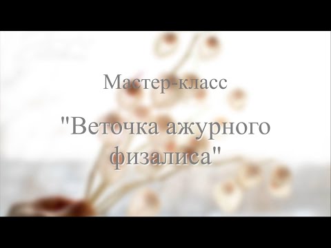 Видео: Мастер-класс "Веточка ажурного физалиса". Часть 2.