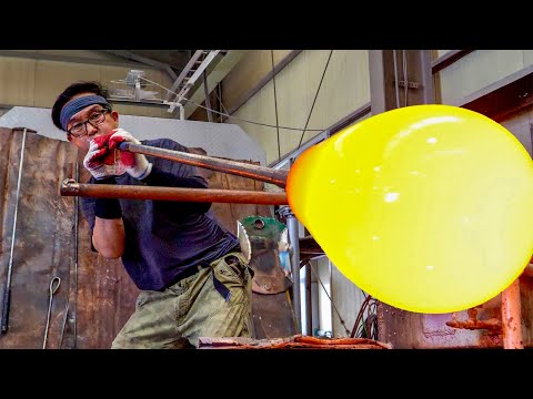 Видео: Удивительное мастерство! Рабочий процесс на стекольном заводе. Фабрика стеклянных изделий в Корее.