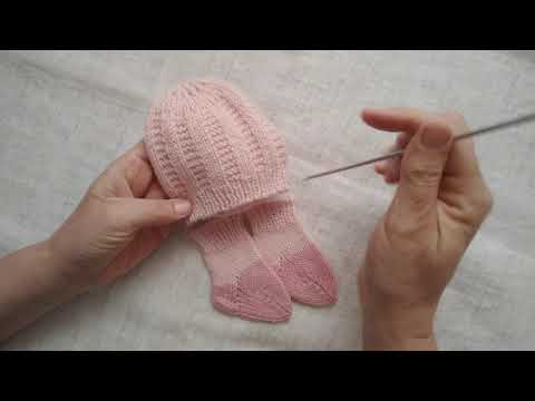 Видео: MaTusy. About knitting. Wool hat and socks for preterm newborn. Шапочка и носочки для торопыжки