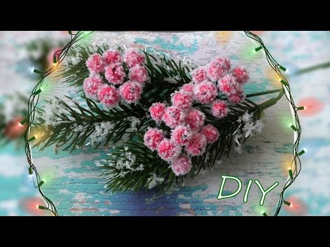 Видео: Влюбилась в Детский Воздушный Пластилин/Делаю Ягоды для Новогоднего декора/Diy