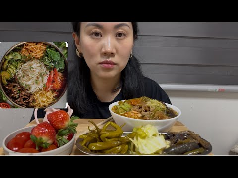 Видео: НА УЖИН КУКСИ🍜|ХОЛОДНАЯ ЛАПША |МУКБАНГ