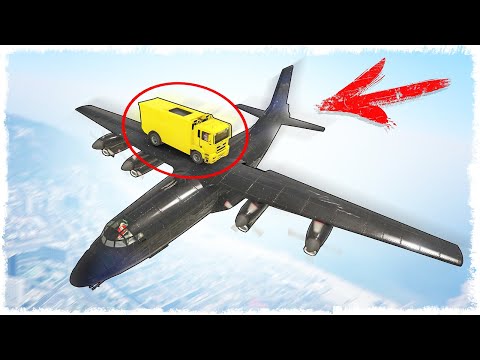 Видео: ЭТО ЧТО-ТО НОВОЕ!!! СМОЖЕТ ЛИ САМОЛЕТ ДОСТАВИТЬ ГРУЗОВИК??? УГАР В GTA ONLINE!!!
