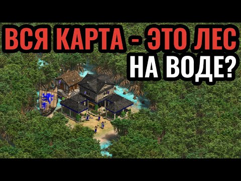 Видео: ГЕНИАЛЬНАЯ ИДЕЯ: Вся карта - ЛЕС НА ВОДЕ (Mangrove Forest Nothing) в Age of Empires 2