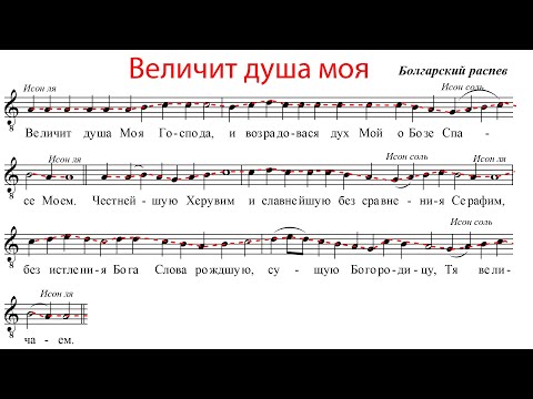 Видео: ВЕЛИЧИТ ДУША МОЯ (Честнейшую Херувим) Болгарского распева - Сопрановая партия