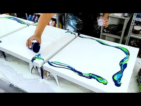 Видео: Это было БОЛЬШОЕ! Создавайте потрясающее абстрактное искусство с помощью краски и воды !!