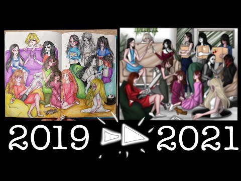 Видео: Мой САМЫЙ БОЛЬШОЙ арт | ПЕРЕРИСОВКА | 2019 - 2021