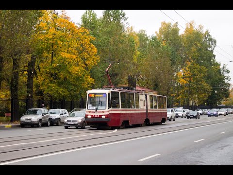 Видео: Трамвай 55 "ул. Шаврова    -  ст. м.  "Озерки"