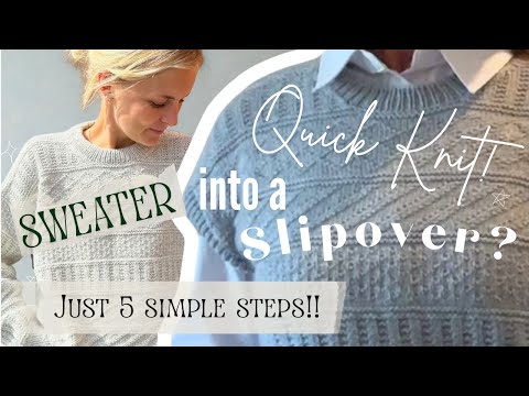 Видео: Превращаем свитер «Шторм» в слиповер #petiteknit #ranunculus #babylonleather #stormsweater