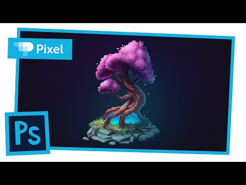 Видео: Рисуем магическое дерево в Adobe Photoshop | уроки для новичков