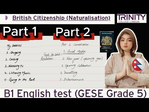 Видео: Тест по английскому языку B1 (GESE, 5 класс) | Британское гражданство SELT | Тринити-колледж Лонд...