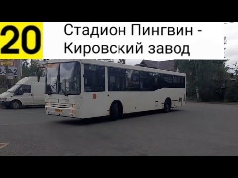 Видео: Автобус 20. Стадион "Пингвин" - Кировский завод
