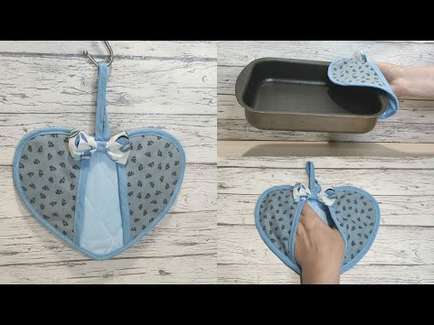 Видео: (DIY) 💙 Потрясающая прихватка за 10 минут!!! Прихватка для горячего в виде сердца.