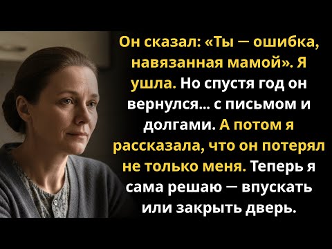 Видео: Свекровь разрушила наш брак, а через 3 года муж прошептал: «Ты — ошибка, навязанная мамой»