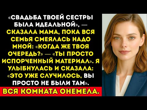 Видео: Свадьба твоей сестры была идеальной, — мама сияла. — Когда же придёт твоя очередь?..»