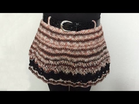 Видео: Как связать юбку (юбочку) спицами Часть 1
