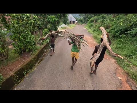 Видео: Африканский сельский вечер: семейная деревенская жизнь, апельсины, дрова и радостные моменты