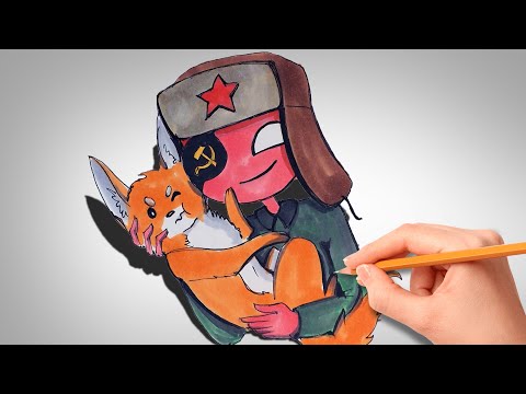 Видео: Как нарисовать СССР | CountryHumans