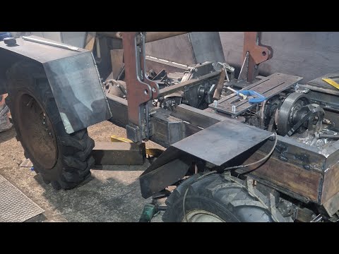 Видео: Большой Трактор классика 4х4 с Кун размеры рамы и трансмиссия. Мини Мтз
