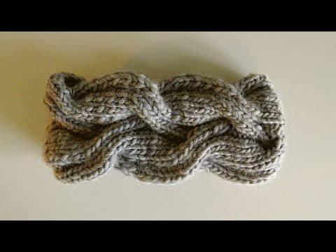 Видео: Повязка на голову Коса, связанная спицами (для женщин, девушек и девочек). Подойдет для начинающих