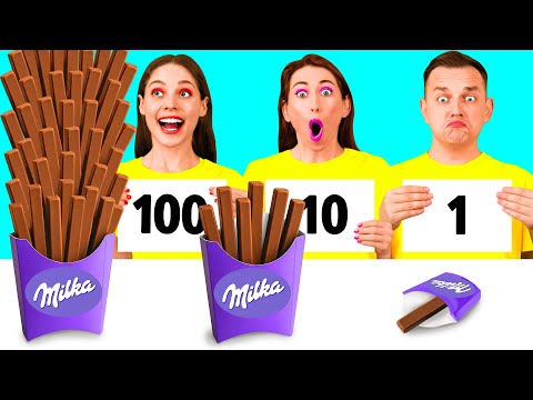 Видео: 100 Слоев Еды Челлендж | Удивительные Кухонные Рецепты от BaRaDa Best