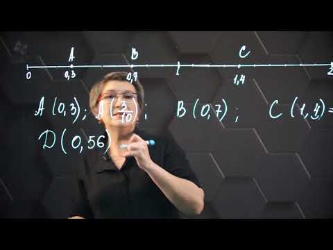 Видео: Изображение десятичных дробей на координатном луче. 5 класс.