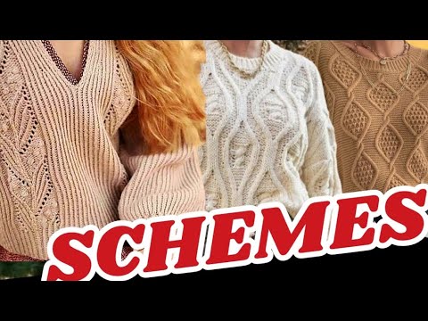 Видео: Схемы, узоры, вязание: Люксовые свитеры. Patterns, designs, knitting: Luxury sweaters.