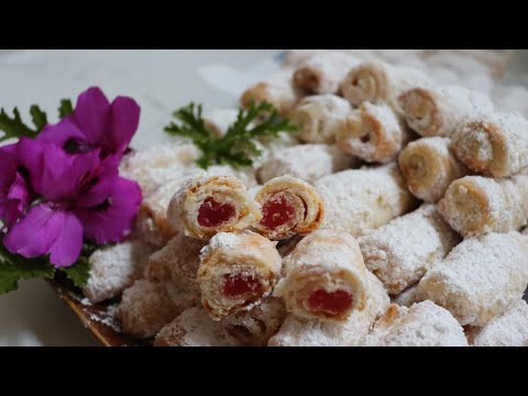 Видео: Cookies with Rose Turkish Delight | Локумки с Мас и Кисело Мляко | От Баба Данче