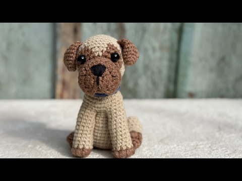 Видео: tutorial: crochet puppy BOXER / в'яжемо цуценя БОКСЕРА, part 1 (ears, tail)