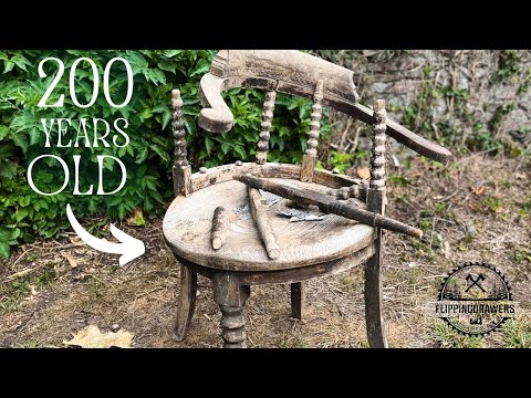Видео: Трогательная реставрация 200-летнего стула. Древесный червь, гниль и повреждения.