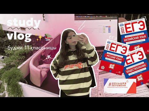 Видео: study vlog: будни в 11 классе, учеба в библиотеке, егэ, всош и большая перемена ♡