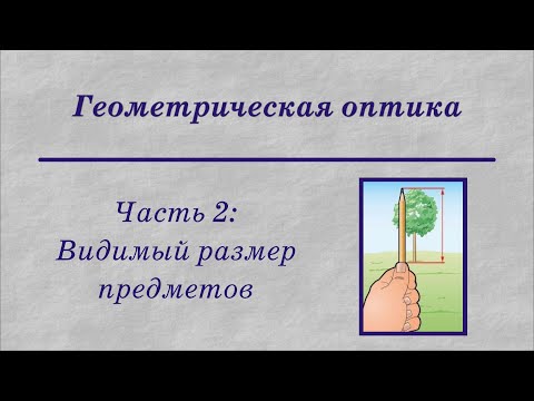 Видео: Геометрическая оптика. Часть 2: Видимый размер предметов