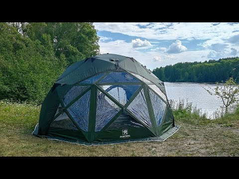 Видео: Уникальная палатка 4сезона Yurta 420 Panorama Hовая модель от RUSTRAIL