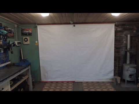 Видео: мой вариант шторы в гараже из баннерной ткани