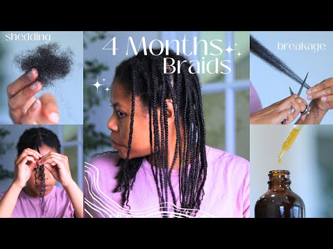 Видео: 4 МЕСЯЦА ПЛЕТЕНИЯ! Правильное снятие защитной укладки, ломкости, контроля длины, выпадения и т.д.