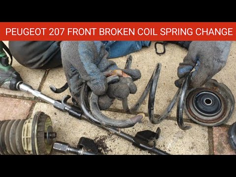 Видео: Замена передней пружины Peugeot 207. Как заменить сломанную пружину на Peugeot 207.