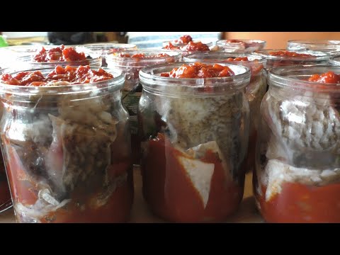 Видео: РЫБА в томате с луком и морковкой. Безкассетный автоклав - вкусные рецепты.