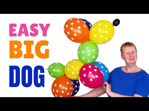 Видео: Гигантская собака из воздушных шаров / Легкая радужная собака из воздушных шаров