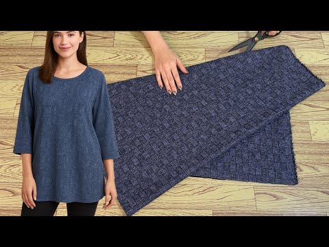 Видео: 🎈Великолепная блузка, которую можно надеть всего за час, используя совсем немного ткани!