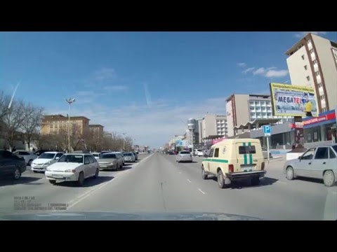 Видео: Заезд в Актау со стороны промзоны и по городу до 7 мкр, март 2016