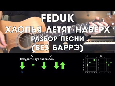 Видео: FEDUK - Хлопья летят наверх РАЗБОР ПЕСНИ АККОРДЫ И БОЙ (БЕЗ БАРРЭ)