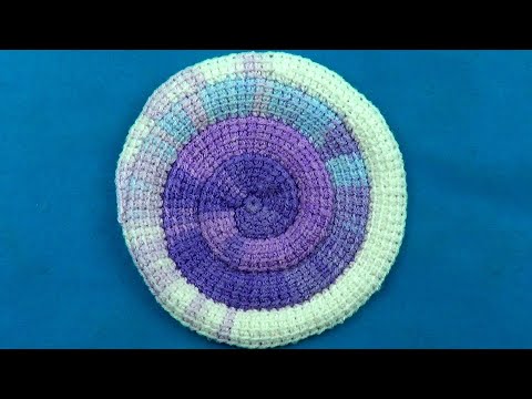 Видео: Тунисская спираль на 6 петель   Tunisian spiral 6 loops