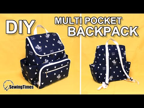 Видео: Как сшить рюкзак | подгузник рюкзак сумка | DIY Multi pocket Backpack #sewingtimes
