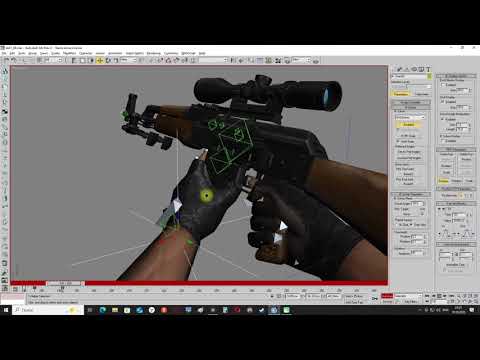 Видео: Создание нового оружия для «Far Cry» - 3DS-Max-8 - анимация перезарядки