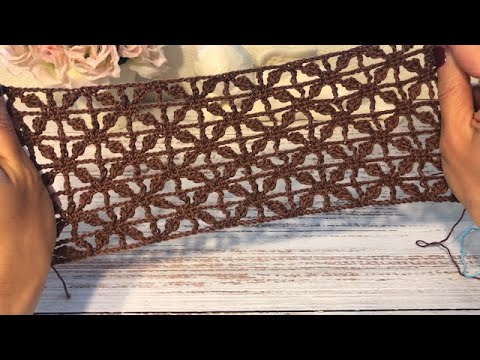 Видео: Как связать крючком ажурный узор для скатерти, настольной дорожки, летнего топа, шарфа, шали и т. д.