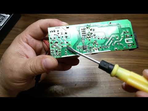 Видео: Блок питания для ноутбука , что чаще всего сгорает ? Ремонт.