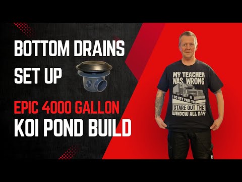 Видео: Установка донных сливов: строительство пруда для карпов кои объёмом 4000 галлонов.