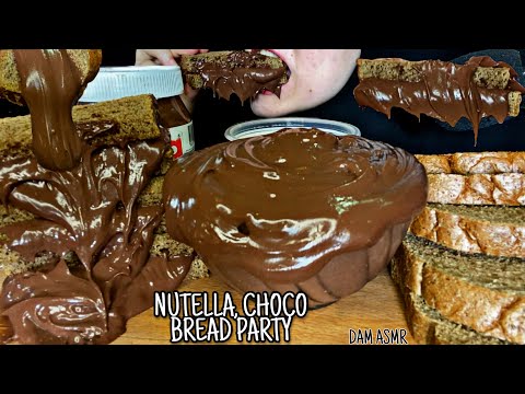 Видео: Nutella, шоколадный хлеб и молоко. Еда звуков🤤🍫