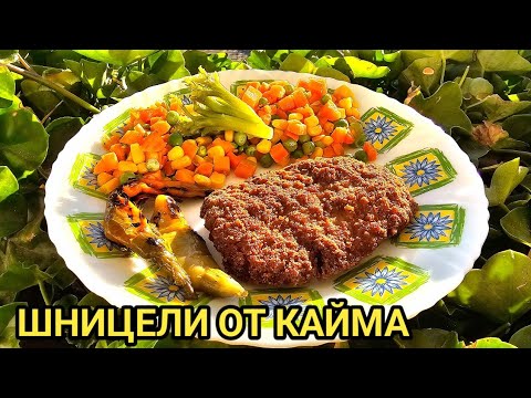 Видео: Шницел от кайма с гарнитура зеленчуци! Вкусна и лесна за приготвяне храна! Българския вкус!